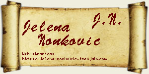 Jelena Nonković vizit kartica
